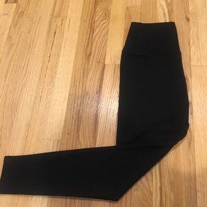 Solid ponte high wasted black leggings